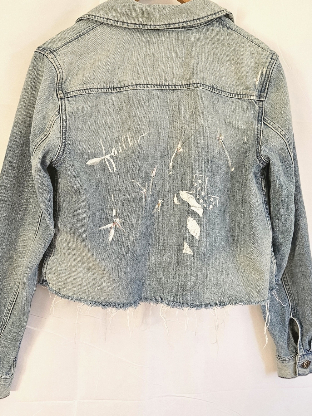 7 For All Mankind Light Blue Denim Jacket - Picture 8 of 15